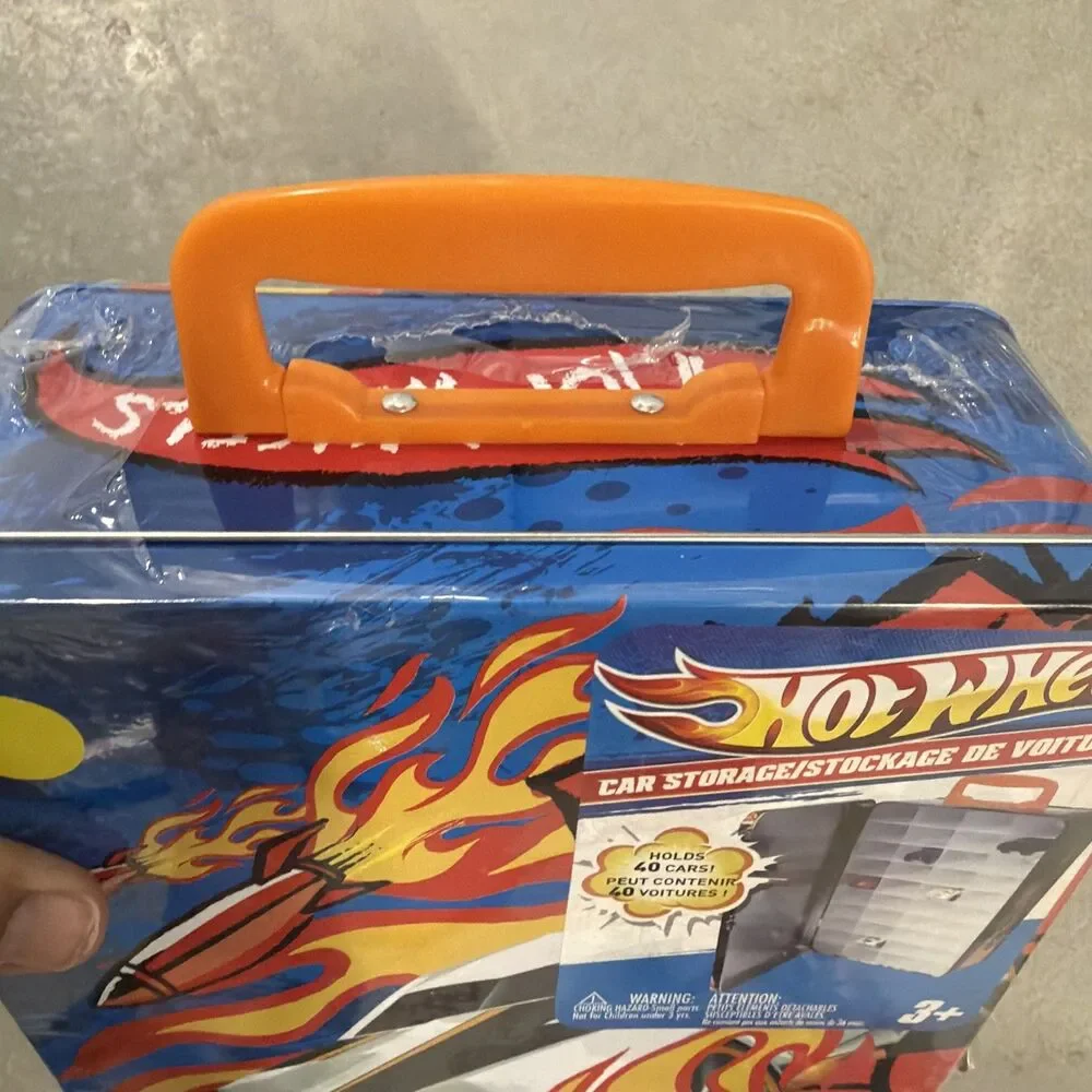 Hot Wheels 40 Car Storage Tin Carry Case 2012 Mattel Metal Diecast Organizer NEW